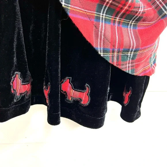 Cre8ions holiday dress terroir dog Christmas dress 2t red black - Picture 6 of 7